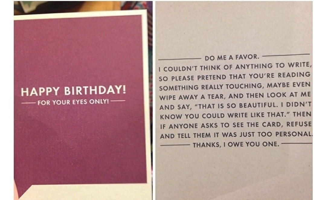 A card to save