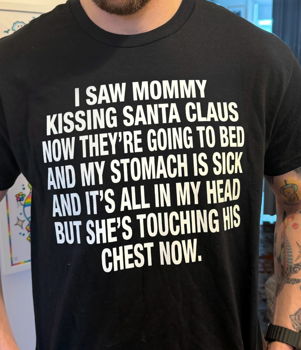 Underneath the mistletoe last night