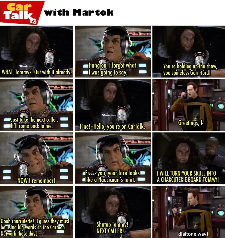 [Car Talk with Martok] Disagreements