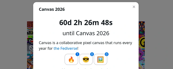 A screenshot of the Canvas 2026 countdown displaying 60 days and 2 hours