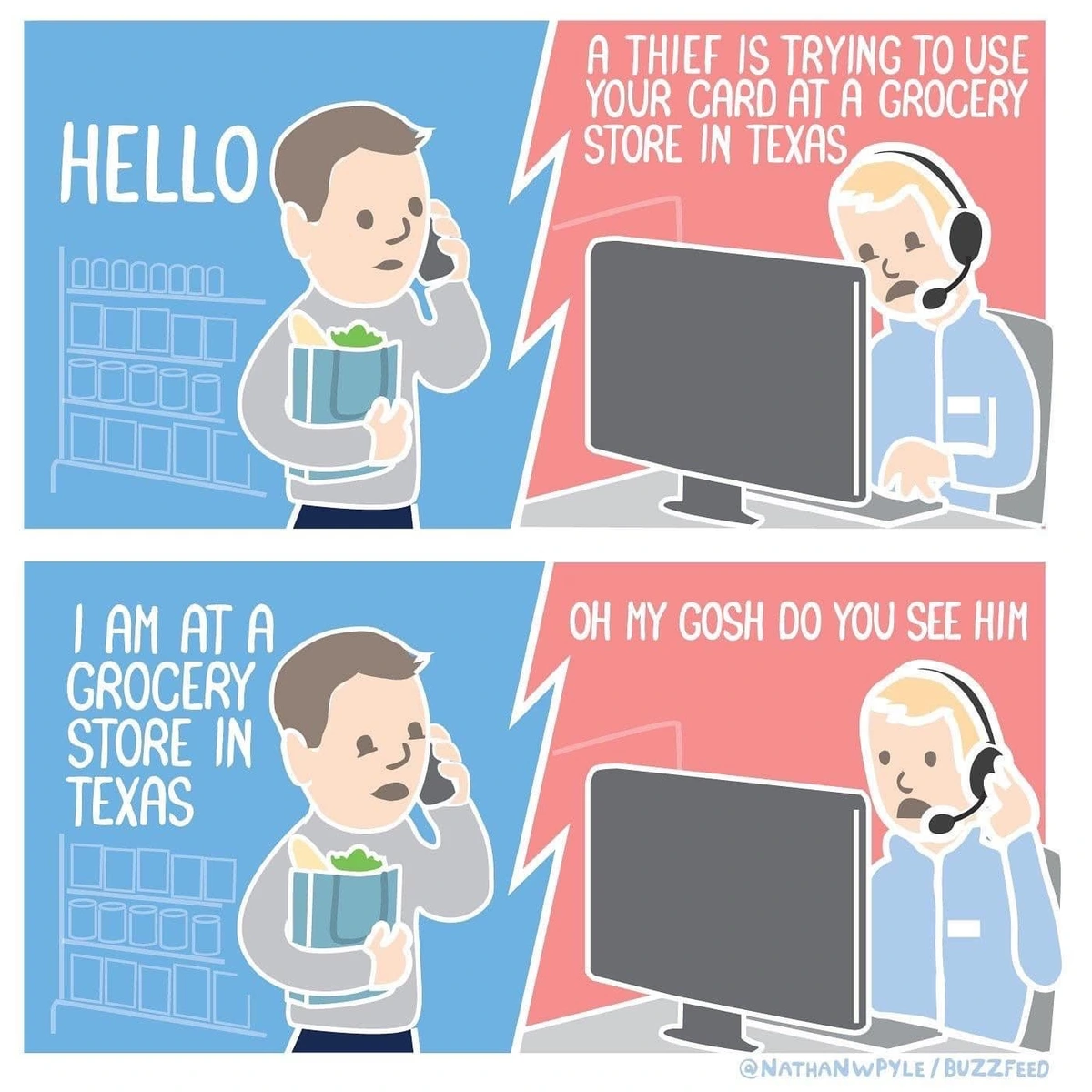 "We'll just go ahead and cancel it for you. Expect a new card in the mail in a week or two."