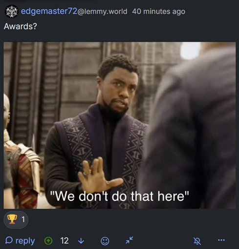screenshot of comment with an award emoji in piefed