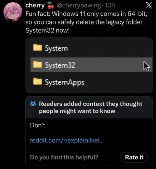Who still uses 64-bit? I only use x86