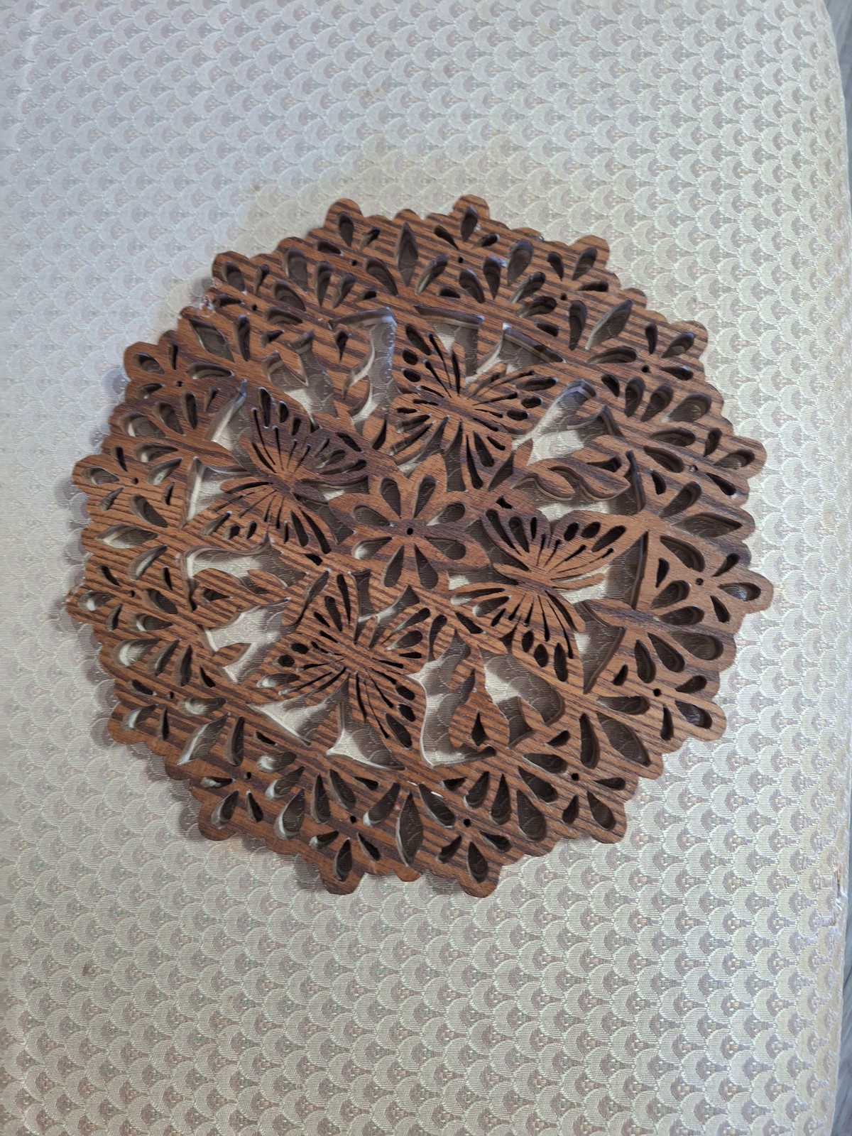 My dad's latest scrollsaw project. He's 98.