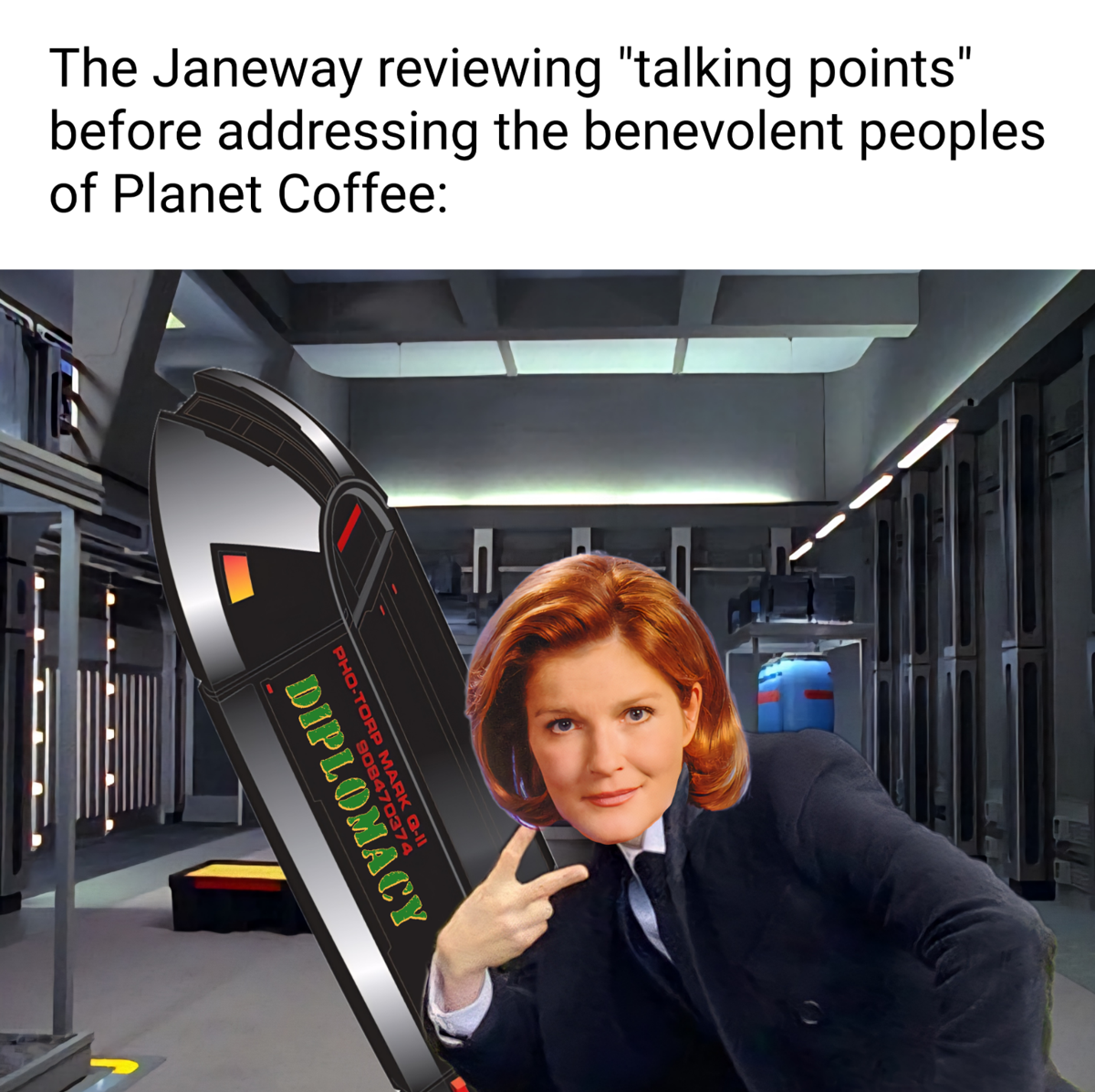 "It'll shave several light years off our journey... the Prime Directive will understand." - Janeway