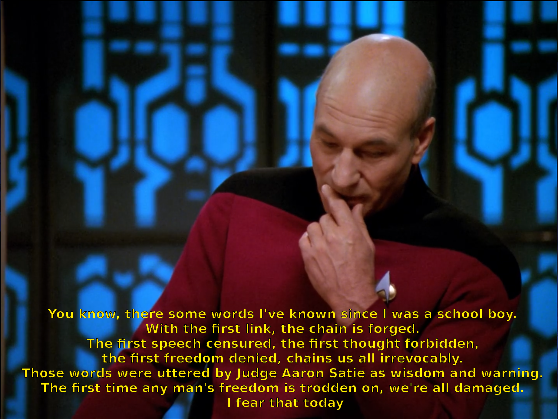 The Drumhead, what a prescient episode