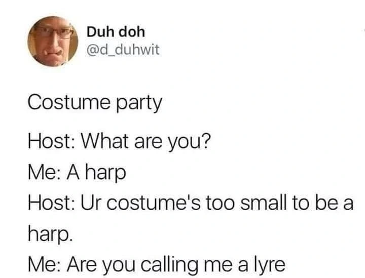 Costume party faux pas