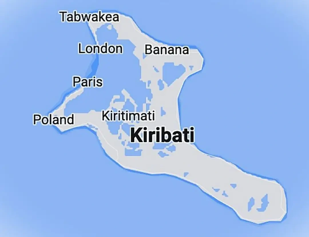 "I think Kirbati just gave up when it came time to name cities"