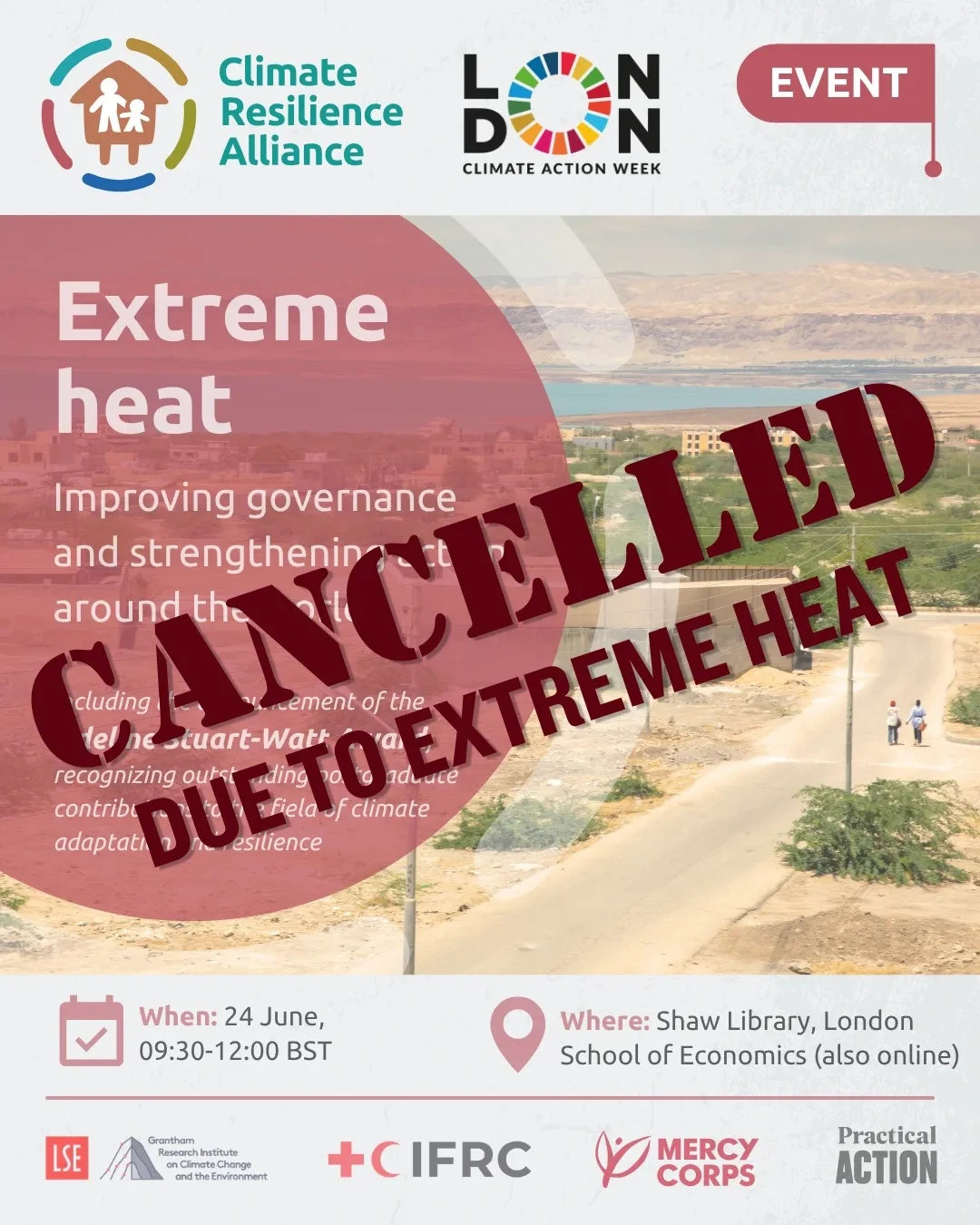 UK extreme heat conference canceled — by extreme heat